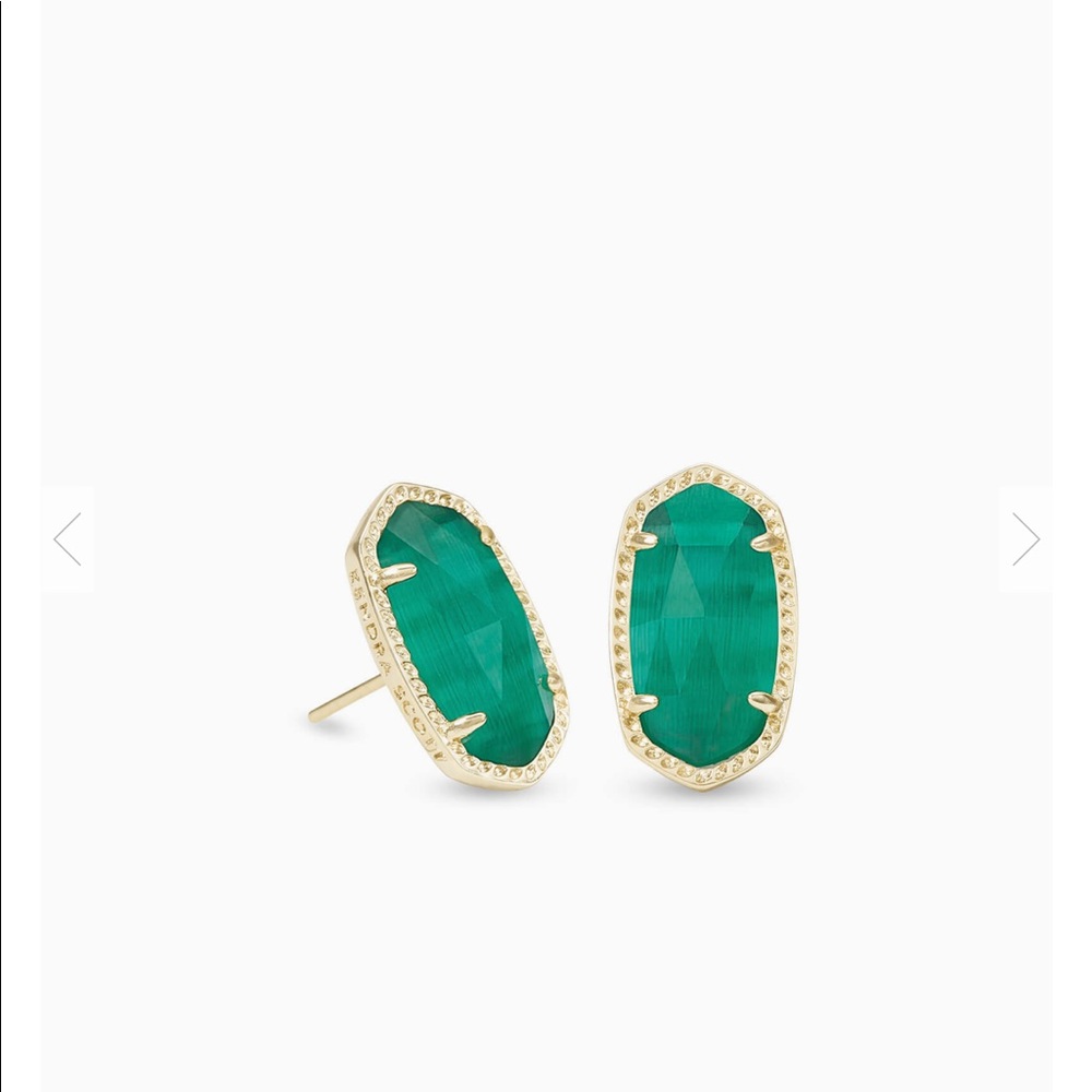 Kendra Scott Stud Earrings - Emerald Green